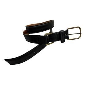 Vtg Levis Harness Leather Belt Mens Size 36 Brown Brass Buckle 1" USA Made
